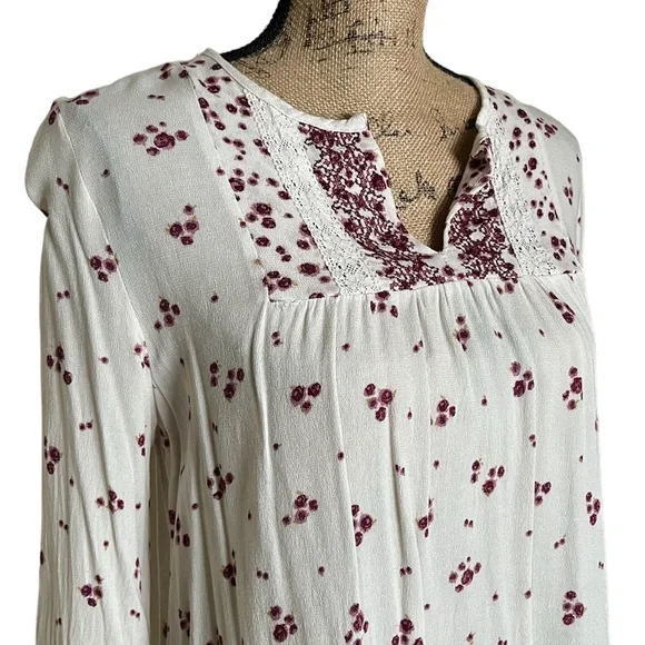 Knox Rose Boho Chic Embroidered Blouse Size S - Picture 10 of 16